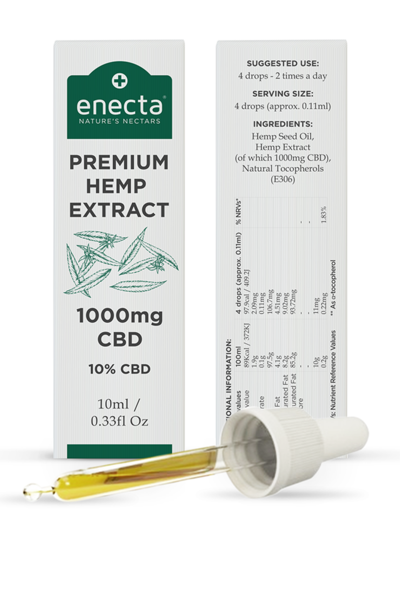 Enecta Olej CBD 10% 1000mg 10ml Wysoka jakość i aktywność terapeutyczna