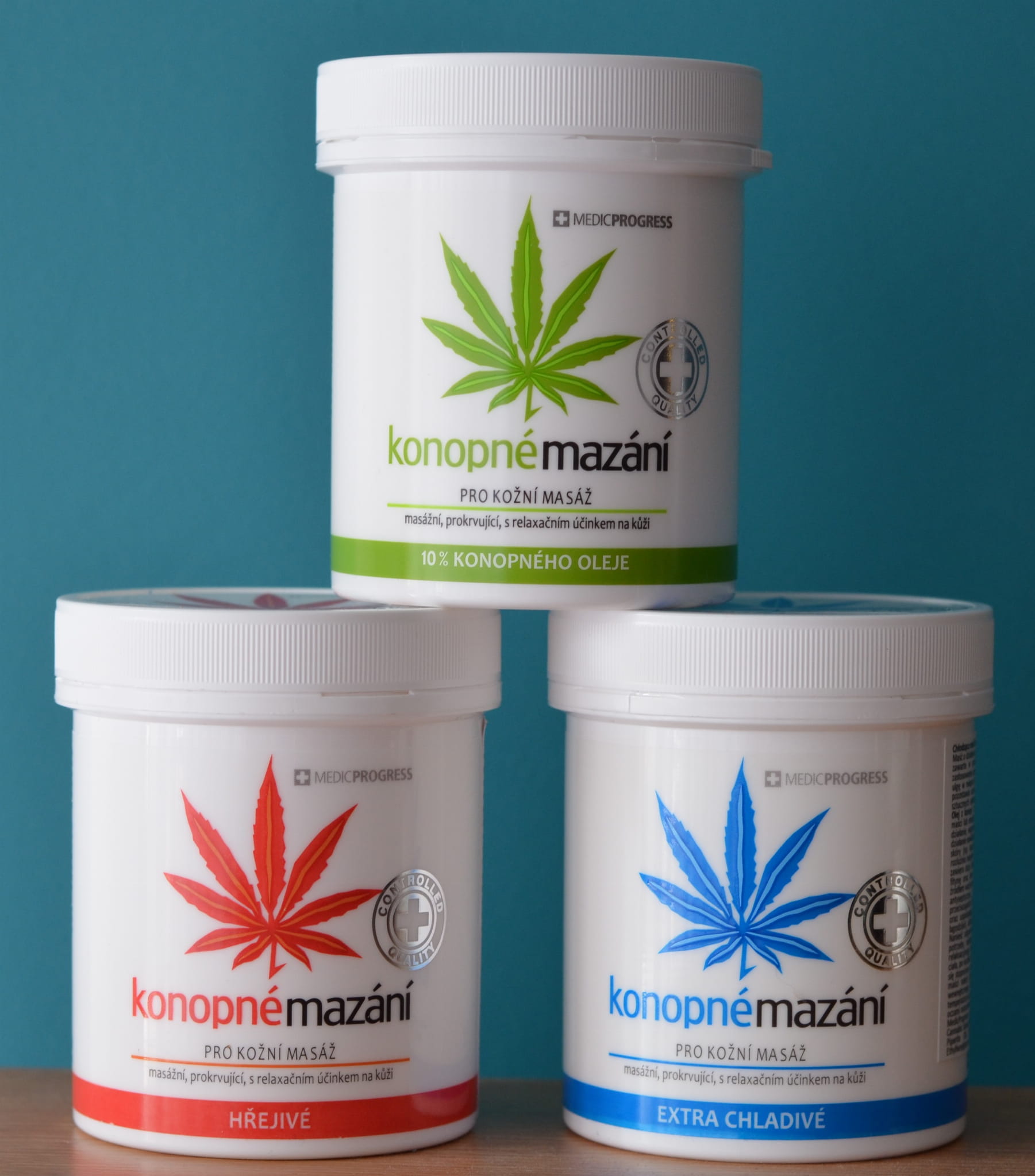 Maść konopna zestaw MIX Medicprogress 3x250ml